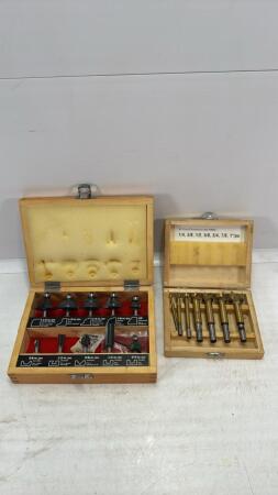 SET OF ROUTER BITS & SET OF FORSTNER BITS