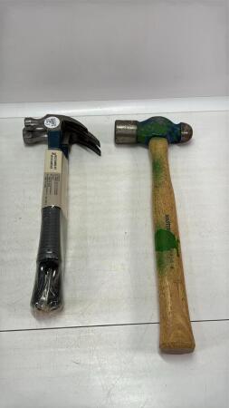 (2) CLAW HAMMERS & BALL PEAN HAMMER
