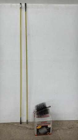 6IN CHIMNEY SWEEP WITH 2 RODS