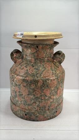 FLORAL PATTERN MILK CAN