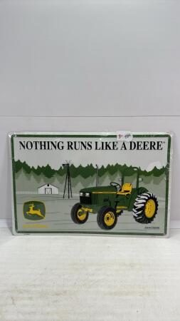 NOTHING RUNS LIKE A DEER TIN SIGN