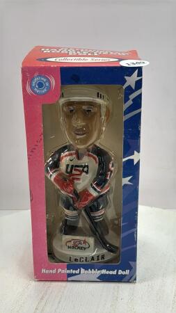 USA LECLAIR GENUINE HAND PAINTED BOBBLE HEAD DOLL