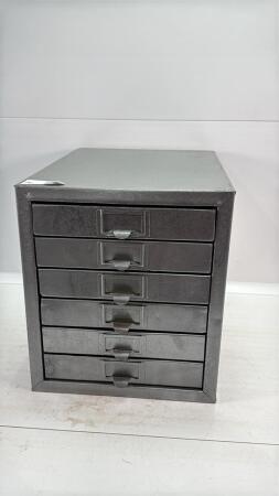 5 DRAWER STEEL CABINET WITH DIVIDERS IN DRAWERS
