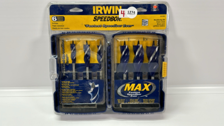 Irwin 6 Piece Speed Bore Bit Set -Unused