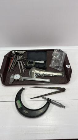 ASSORTED LOT OF MACHINING MEASURING TOOLS