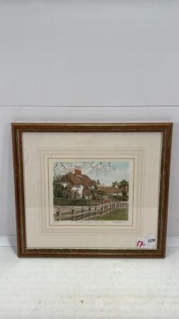 "NEW FOREST COTTAGES, SWAN GREEN"FRAMED PRINT
