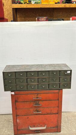 METAL 18 DRAWER ORGANIZER CABINET