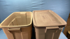 2 Rubbermaid Totes -Only 1 Lid - 2