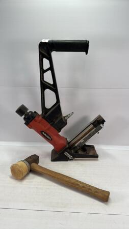 HUSKY PNEUMATIC FLOOR NAILER WITH HAMMER