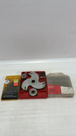 2 DRILLBIT SETS &CRAFTSMAN MOLDING CUTTER HEAD SET
