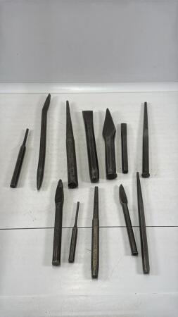 ASSORTED LOT OF PUNCHES & CHISELS