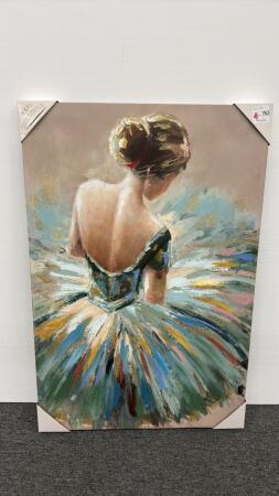 HAND PAINTED BALLERINA ON CANVAS