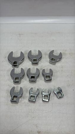 10PCS 3/8IN DRIVE CROW FOOT STANDARD WRENCHES