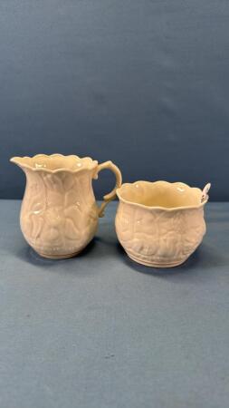BELLEEK CREAM & SUGAR