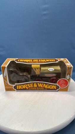 HOME OF THE HANDYMAN HORSE & WAGON COIN BANK