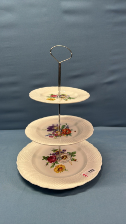 Old English Iron Stone 3 Tier Dainty Plate