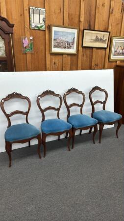 (4) VICTORIAN BALLOON BACK CHAIRS