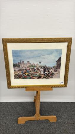 FRAMED PRINT OF FRENCH MARKET