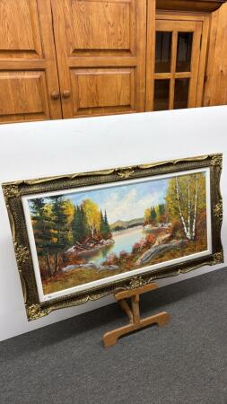 AUTUMN SCENE ON BOARD BY L. PLUMMER