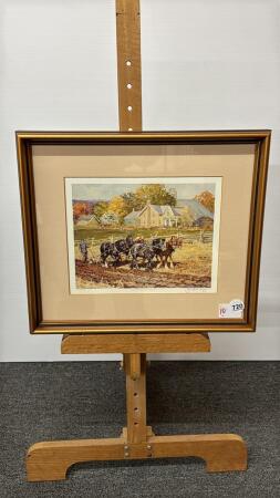 PETER SNYDER NUMBERED PRINT "SIX HORSE HITCH"