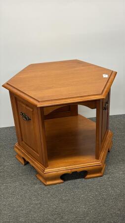 MAPLE HEXAGON END TABLE