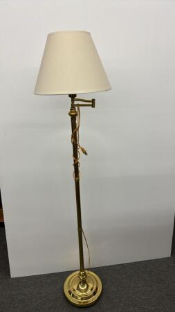 BRASS SWING ARM FLOOR LAMP