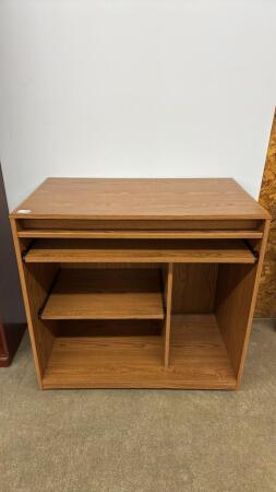 COMPUTER DESK WITH KEYBOARD SHELF