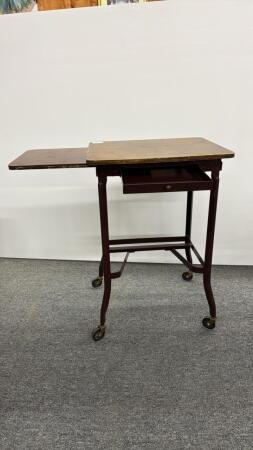ROLLING OFFICE STAND WITH DRAWER ON METAL BASE