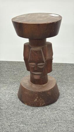 HAND CARVED TRIBAL STOOL