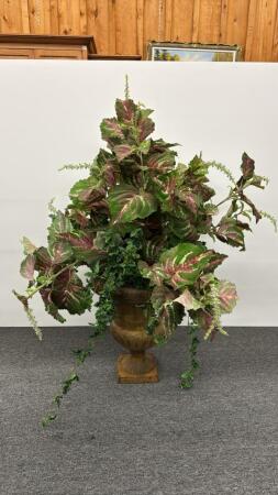 TIN PLANTER WITH FOLIAGE