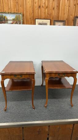 (2) FRENCH PROVINCIAL STYLE END TABLES