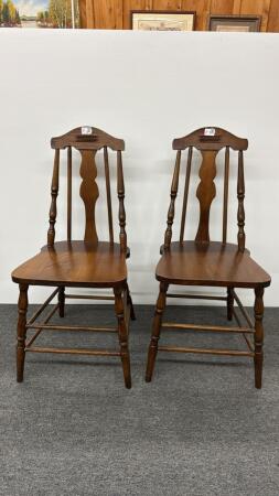 (2) WOODEN KITCHEN CHAIRS