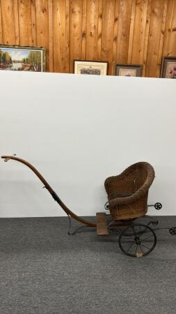 EARLY WICKER CHILDS STROLLER