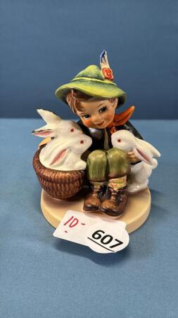 GOEBEL FIGURINE BOY WITH RABBITS