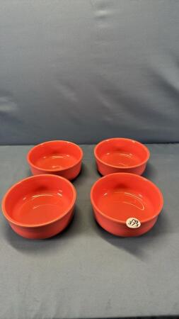 (4) PINK FIESTA CHOWDER BOWLS