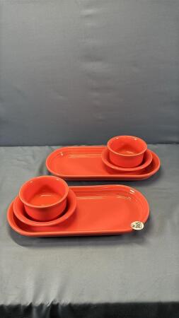 (6) PINK FIESTA PIECES