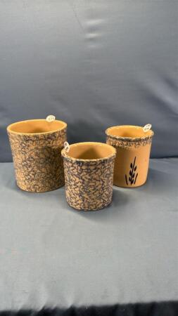 SET OF 3 OPEN TOP CROCK STYLE PIECES