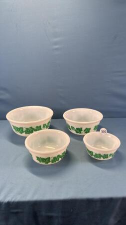 (4)PC HAZEL ATLAS GLASS BOWLS