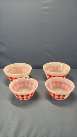 (4) FIRE KING BOWLS