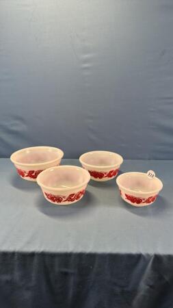 (4) MATCHING HAZEL ATLAS GLASS BOWLS
