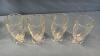 GLASS PITCHER & (4) 5IN TALL TUMBLERS - 6