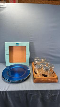SERVING TRAY WITH 8 CUSTOMIZABLE CEASAR GLASSES