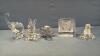 ASSORTED LOT OF CLEAR GLASS FIGURINES - 2