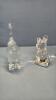 ASSORTED LOT OF CLEAR GLASS FIGURINES - 3