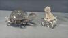 ASSORTED LOT OF CLEAR GLASS FIGURINES - 4