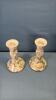 LIMOGES CANDLE STICKS & ANTIQUE ROSE TEA POT SET - 3