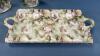 LIMOGES CANDLE STICKS & ANTIQUE ROSE TEA POT SET - 8