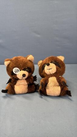 PAIR OF RACOON STUFFIES