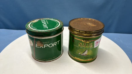 Export A and Sail Tobacco Tins