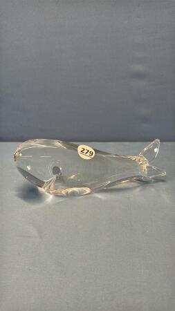 CLEAR GLASS WHALE